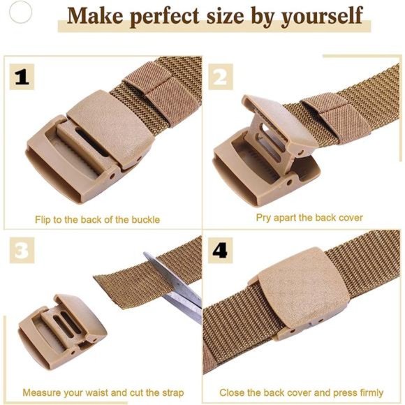 10 Pack Nylon Military Belts Men Canvas Web Military Waist Breathable Nylon - Picture 7 of 7